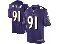 Men Nike NFL Baltimore Ravens #91 Courtney Upshaw Home Purple Limited Jersey