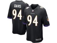 Men Nike NFL Baltimore Ravens #94 Carl Davis Black Game Jersey