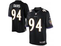 Men Nike NFL Baltimore Ravens #94 Carl Davis Black Limited Jersey