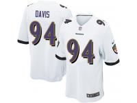 Men Nike NFL Baltimore Ravens #94 Carl Davis Road White Game Jersey