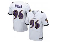 Men Nike NFL Baltimore Ravens #96 Brent Urban Authentic Elite Road White Jersey
