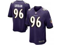 Men Nike NFL Baltimore Ravens #96 Brent Urban Home Purple Game Jersey