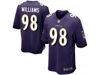 Men Nike NFL Baltimore Ravens #98 Brandon Williams Home Purple Game Jersey