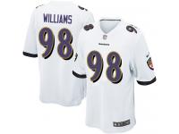 Men Nike NFL Baltimore Ravens #98 Brandon Williams Road White Game Jersey