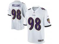 Men Nike NFL Baltimore Ravens #98 Brandon Williams Road White Limited Jersey