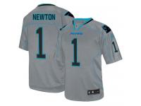 Men Nike NFL Carolina Panthers #1 Cam Newton Lights Out Grey Limited Jersey