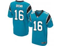 Men Nike NFL Carolina Panthers #16 Philly Brown Authentic Elite Blue Jersey