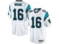 Men Nike NFL Carolina Panthers #16 Philly Brown Road White Limited Jersey
