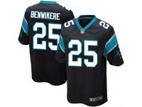 Men Nike NFL Carolina Panthers #25 Bene Benwikere Home Black Game Jersey