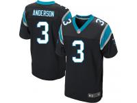 Men Nike NFL Carolina Panthers #3 Derek Anderson Authentic Elite Home Black Jersey