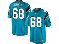 Men Nike NFL Carolina Panthers #68 Andrew Norwell Blue Limited Jersey