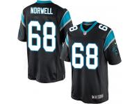 Men Nike NFL Carolina Panthers #68 Andrew Norwell Home Black Limited Jersey