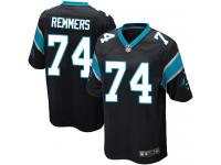 Men Nike NFL Carolina Panthers #74 Mike Remmers Home Black Game Jersey