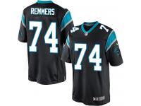 Men Nike NFL Carolina Panthers #74 Mike Remmers Home Black Limited Jersey