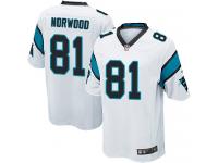 Men Nike NFL Carolina Panthers #81 Kevin Norwood Road White Game Jersey