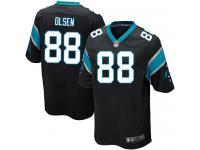 Men Nike NFL Carolina Panthers #88 Greg Olsen Home Black Game Jersey