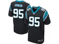 Men Nike NFL Carolina Panthers #95 Charles Johnson Authentic Elite Home Black Jersey