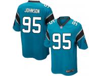 Men Nike NFL Carolina Panthers #95 Charles Johnson Blue Game Jersey