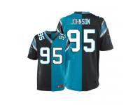 Men Nike NFL Carolina Panthers #95 Charles Johnson Team Two Tone Limited Jersey