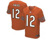 Men Nike NFL Chicago Bears #12 David Fales Authentic Elite Orange Jersey