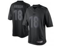 Men Nike NFL Cincinnati Bengals #18 A.J. Green Black Drenched Limited Jersey