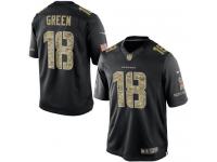 Men Nike NFL Cincinnati Bengals #18 A.J. Green Black Salute to Service Limited Jersey