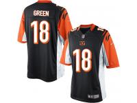 Men Nike NFL Cincinnati Bengals #18 A.J. Green Home Black Limited Jersey