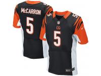 Men Nike NFL Cincinnati Bengals #5 AJ McCarron Authentic Elite Home Black Jersey