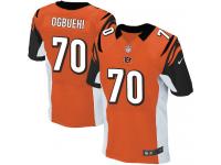Men Nike NFL Cincinnati Bengals #70 Cedric Ogbuehi Authentic Elite Orange Jersey