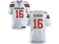 Men Nike NFL Cleveland Browns #16 Andrew Hawkins Authentic Elite Road White Jersey