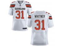 Men Nike NFL Cleveland Browns #31 Donte Whitner Authentic Elite Road White Jersey