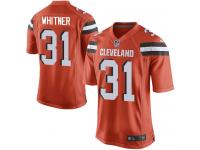 Men Nike NFL Cleveland Browns #31 Donte Whitner Orange Game Jersey