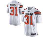 Men Nike NFL Cleveland Browns #31 Donte Whitner Road White Limited Jersey