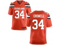 Men Nike NFL Cleveland Browns #34 Isaiah Crowell Authentic Elite Orange Jersey