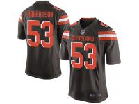 Men Nike NFL Cleveland Browns #53 Craig Robertson Home Brown Game Jersey