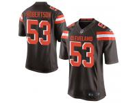 Men Nike NFL Cleveland Browns #53 Craig Robertson Home Brown Limited Jersey