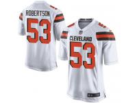 Men Nike NFL Cleveland Browns #53 Craig Robertson Road White Game Jersey
