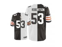 Men Nike NFL Cleveland Browns #53 Craig Robertson TeamRoad Two Tone Limited Jersey