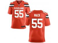 Men Nike NFL Cleveland Browns #55 Alex Mack Authentic Elite Orange Jersey