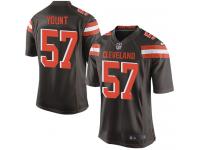 Men Nike NFL Cleveland Browns #57 Christian Yount Home Brown Game Jersey