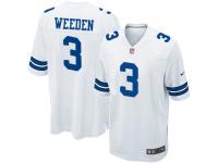 Men Nike NFL Dallas Cowboys #3 Brandon Weeden Road White Game Jersey