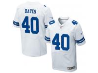 Men Nike NFL Dallas Cowboys #40 Bill Bates Authentic Elite Road White Jersey