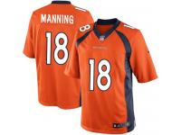 Men Nike NFL Denver Broncos #18 Peyton Manning Home Orange New Limited Jersey