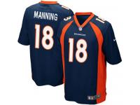 Men Nike NFL Denver Broncos #18 Peyton Manning Navy Blue Game Jersey