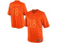 Men Nike NFL Denver Broncos #18 Peyton Manning Orange Drenched Limited Jersey