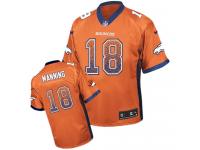 Men Nike NFL Denver Broncos #18 Peyton Manning Orange Drift Fashion Limited Jersey