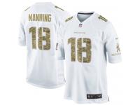 Men Nike NFL Denver Broncos #18 Peyton Manning White Salute to Service Limited Jersey