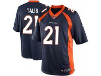 Men Nike NFL Denver Broncos #21 Aqib Talib Navy Blue Limited Jersey