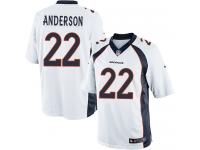 Men Nike NFL Denver Broncos #22 C.J. Anderson Road White Limited Jersey