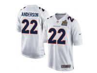 Men Nike NFL Denver Broncos #22 C.J. Anderson Super Bowl 50 Game White Jersey